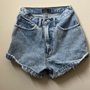 Denim high waist shorts